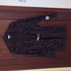 Charter Club Brown & Black Animal Print Size Large